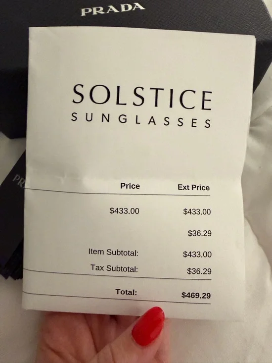 Prada Black Rectangular Sunglasses for Women - Picture 6 of 6